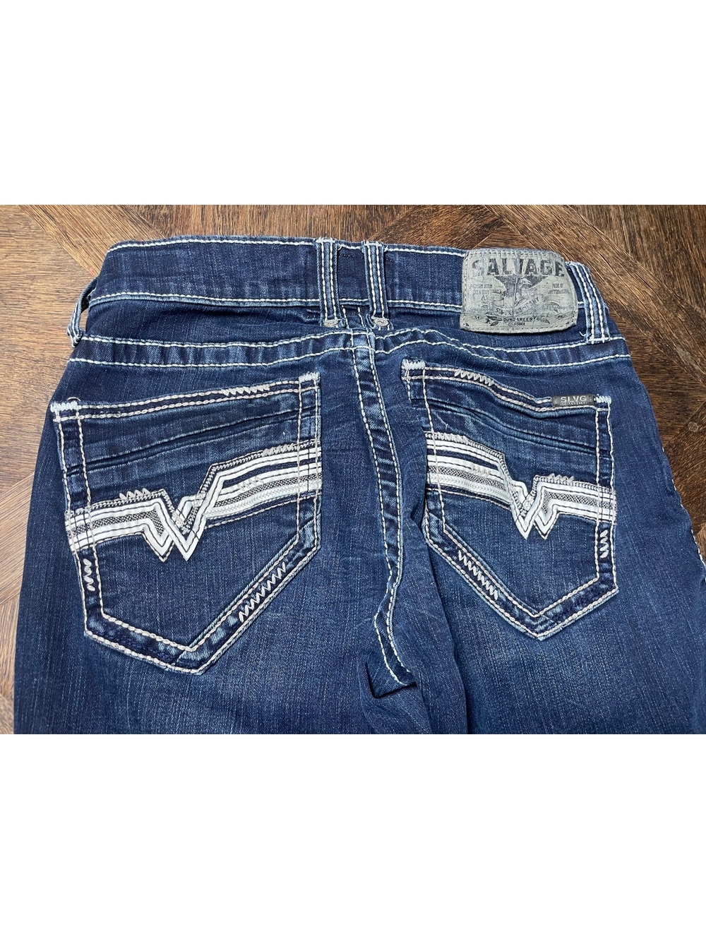Salvage Supply Company embellished men’s Havoc straight jean dark wash 30x30 - Picture 10 of 10